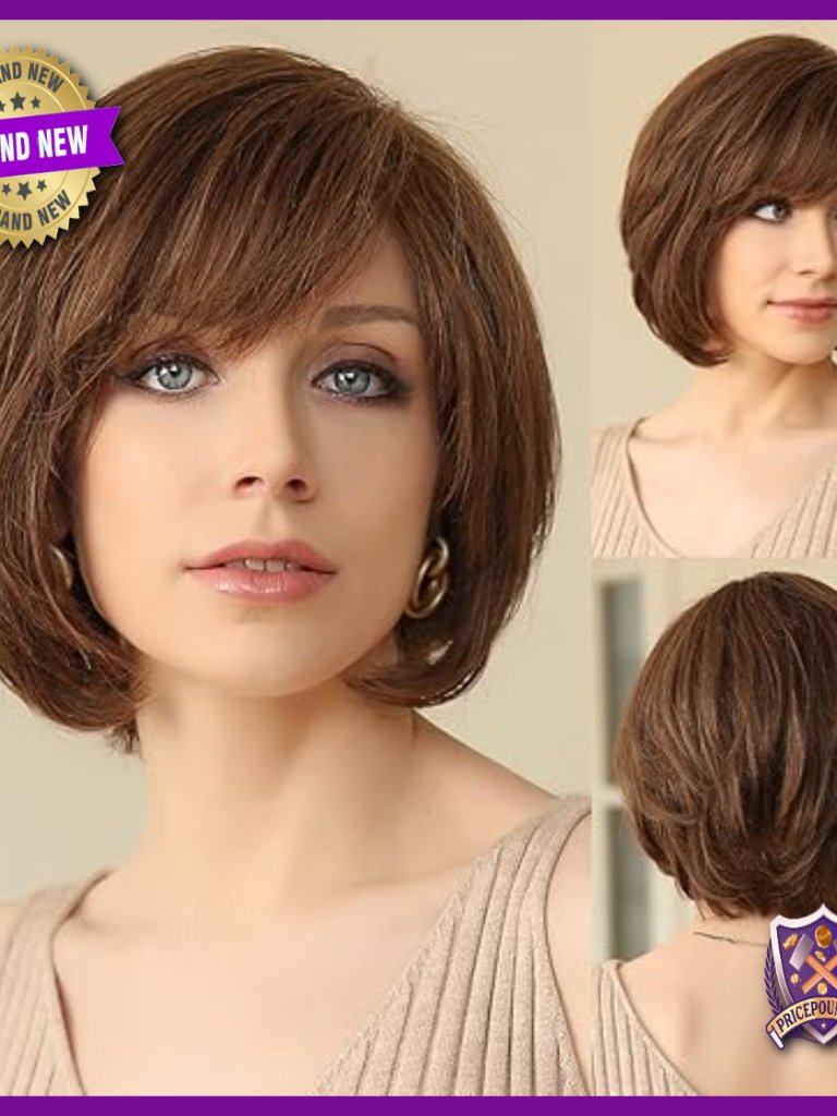 Hand-Tied Lace Front Wig, 100% Human Hair, Layered Wavy Style, Adjustable Cap